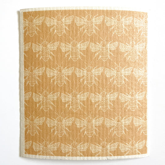 bee print swedish dishcloth 