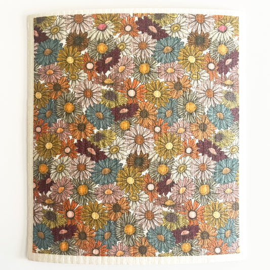 daisy field swedish dishcloth