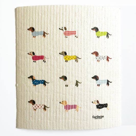 dog themed swedish dish cloth