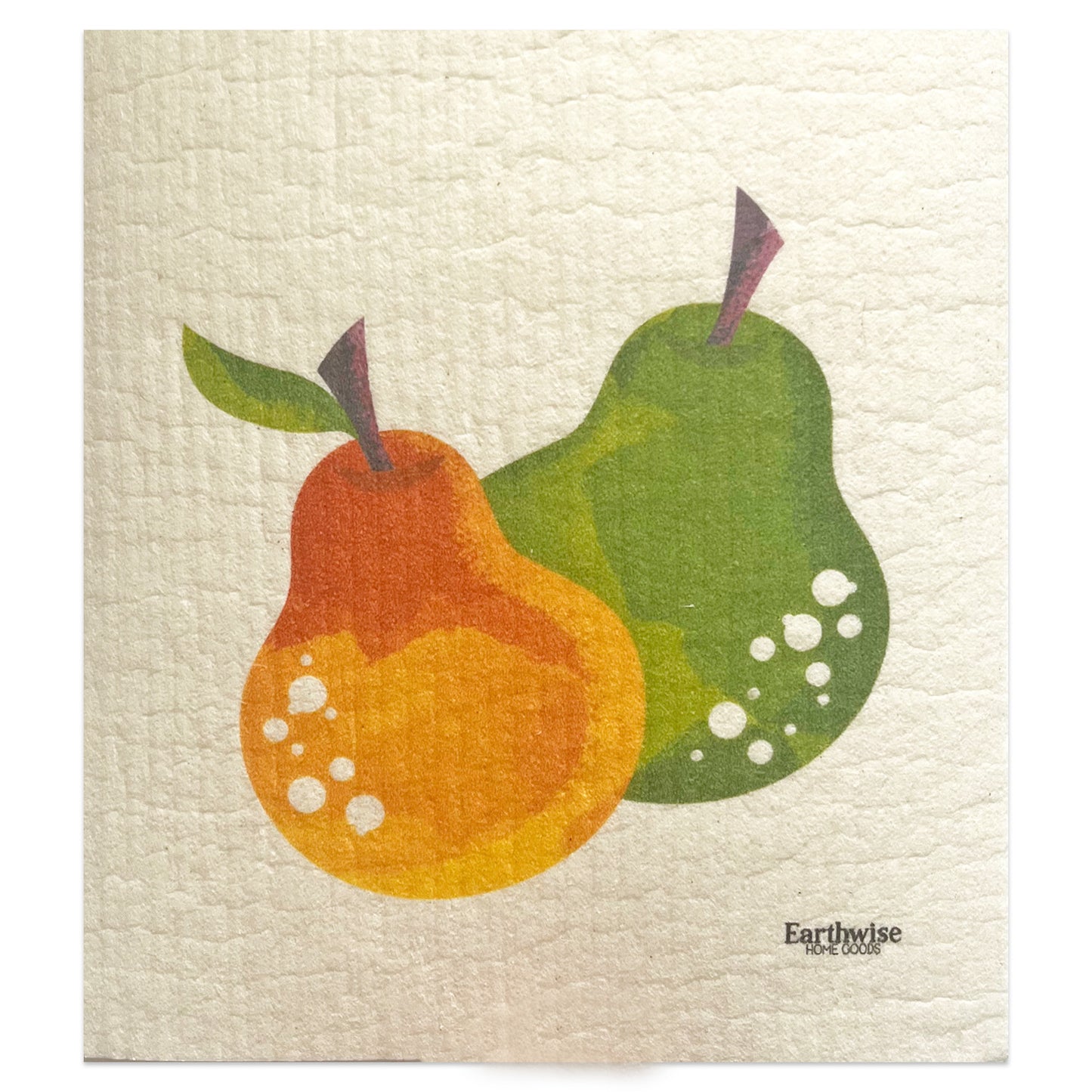 earthwise swedish dish cloth with a pear print