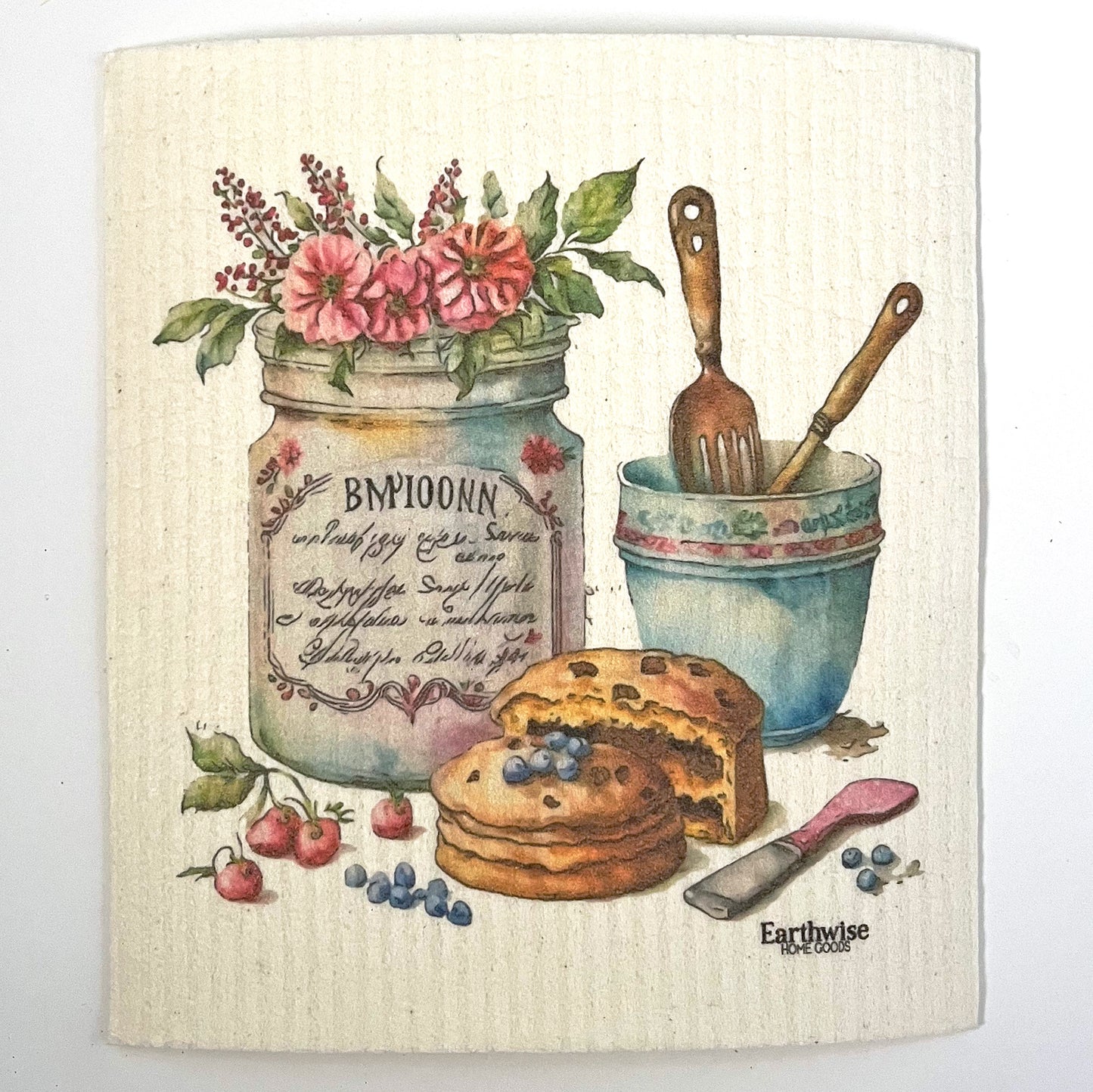 baking themed swedish dishcloth