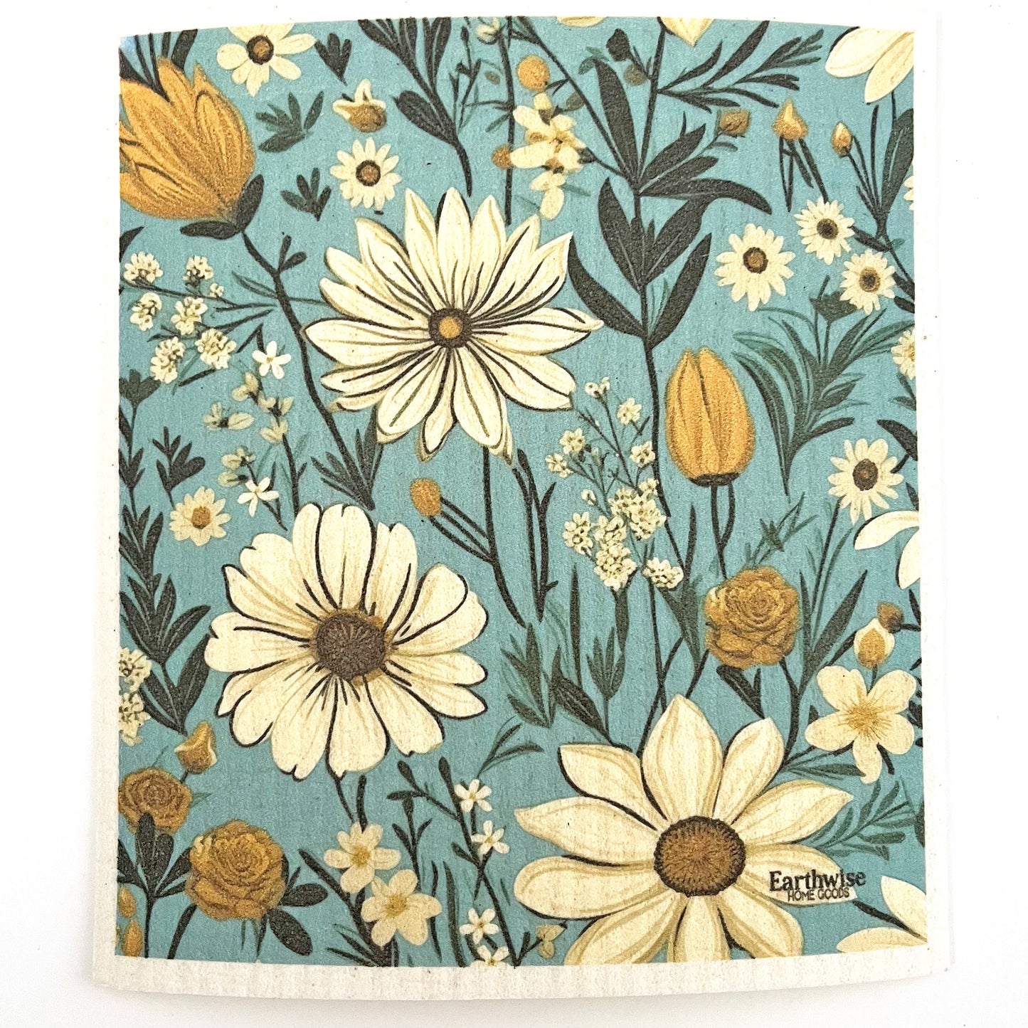 wildflower print swedish dishcloth